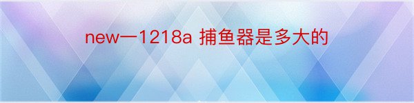 new一1218a 捕鱼器是多大的